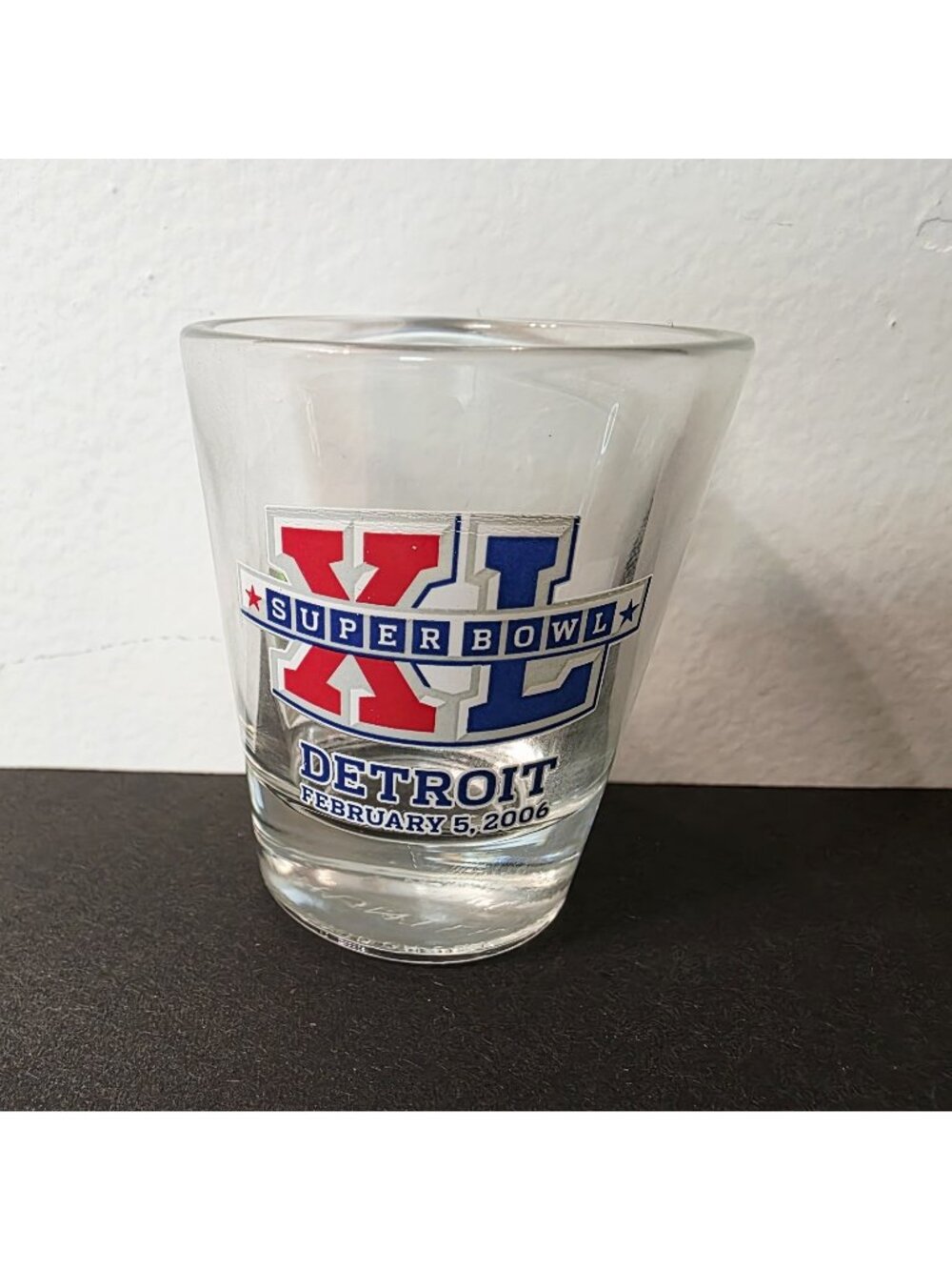 Vtg Superbowl XL Detroit Lions Feb 5 2006 Drinking Shot Glass NFL 2.5"